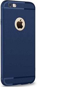 Apple Premium Cover For iphone 6S (Dark Navy Blue/ Mat Black)