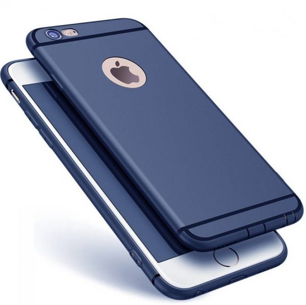 Apple Premium Cover For iphone 6S (Dark Navy Blue/ Mat Black) - Image 2