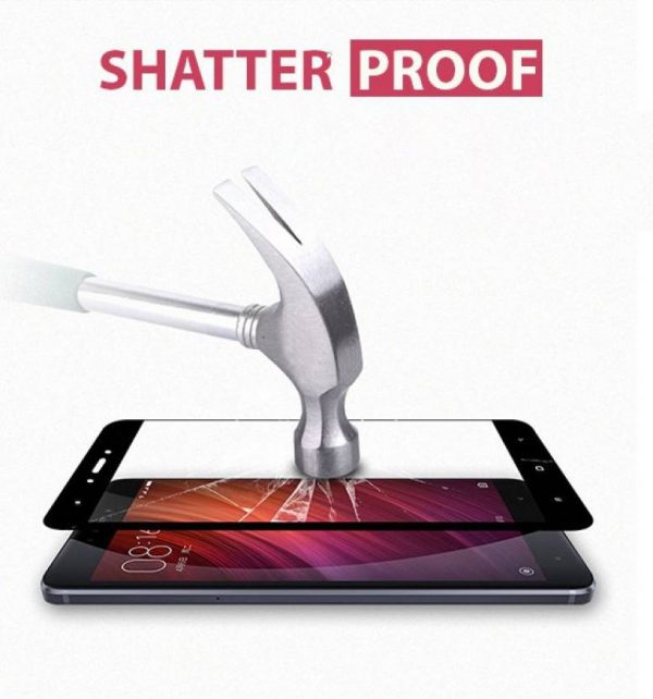 Edge to Edge Color Tempered glass for MI Note 4 (BLACK / GOLD / WHITE) - Image 2