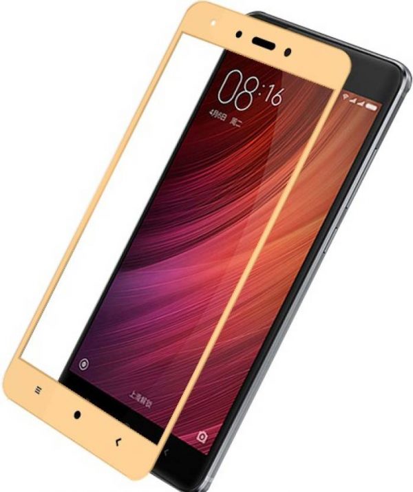Edge to Edge Color Tempered glass for MI Note 4 (BLACK / GOLD / WHITE) - Image 5