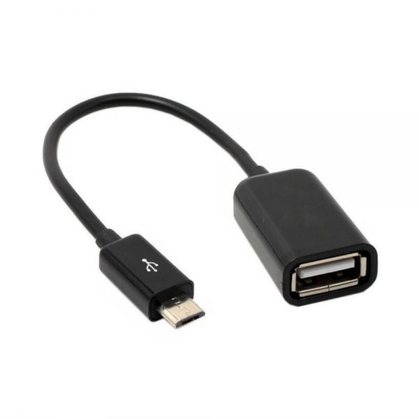 OTG Cable (High Quality) Black/White (Free Gift)