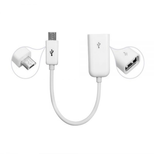 OTG Cable (High Quality) Black/White (Free Gift) - Image 9