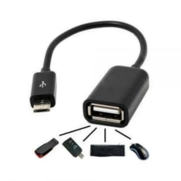 OTG Cable (High Quality) Black/White (Free Gift) - Image 3