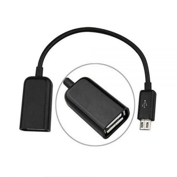 OTG Cable (High Quality) Black/White (Free Gift) - Image 4