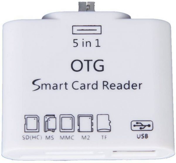 MEZIRE Micro Usb Otg Card Reader-10 Card Reader  (White)