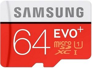 Samsung Evo Plus 64 GB MicroSDXC Class 10 80 MB/s Memory Card