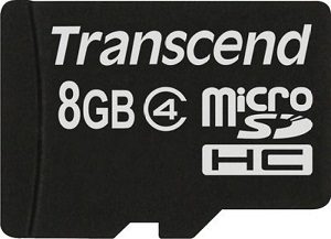 Transcend 8 GB MicroSDHC Class 4 Memory Card