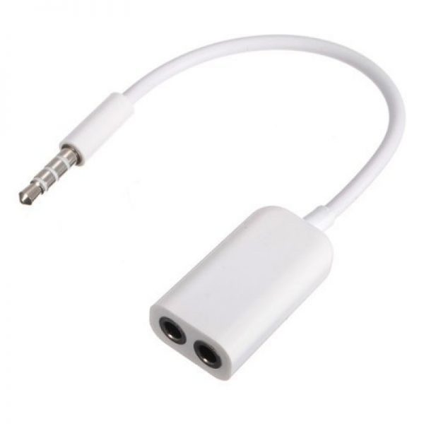 3.5mm Headphone Splitter  (White) 6 Months Warranty + Free Shipping