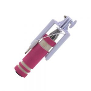 MINI Selfie Stick AUX (5 Colors) - Pink