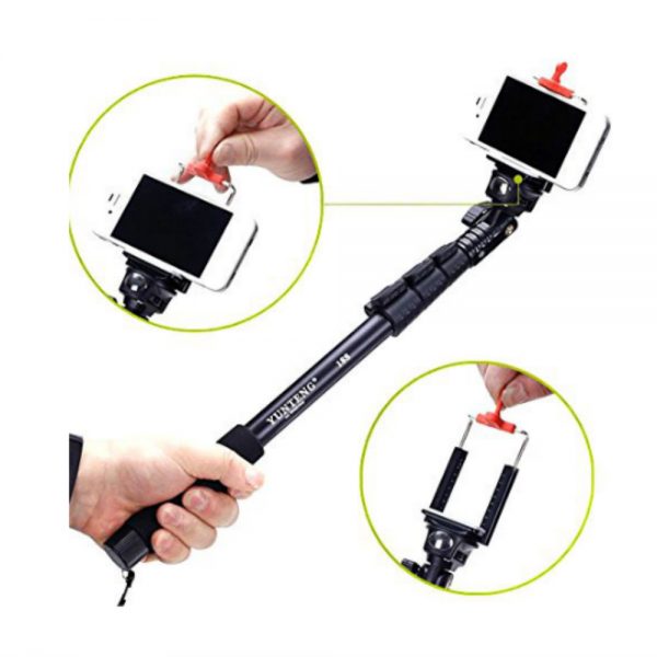 Yunteng YT 188 Selfie Stick (Black, without Remote) - Image 2