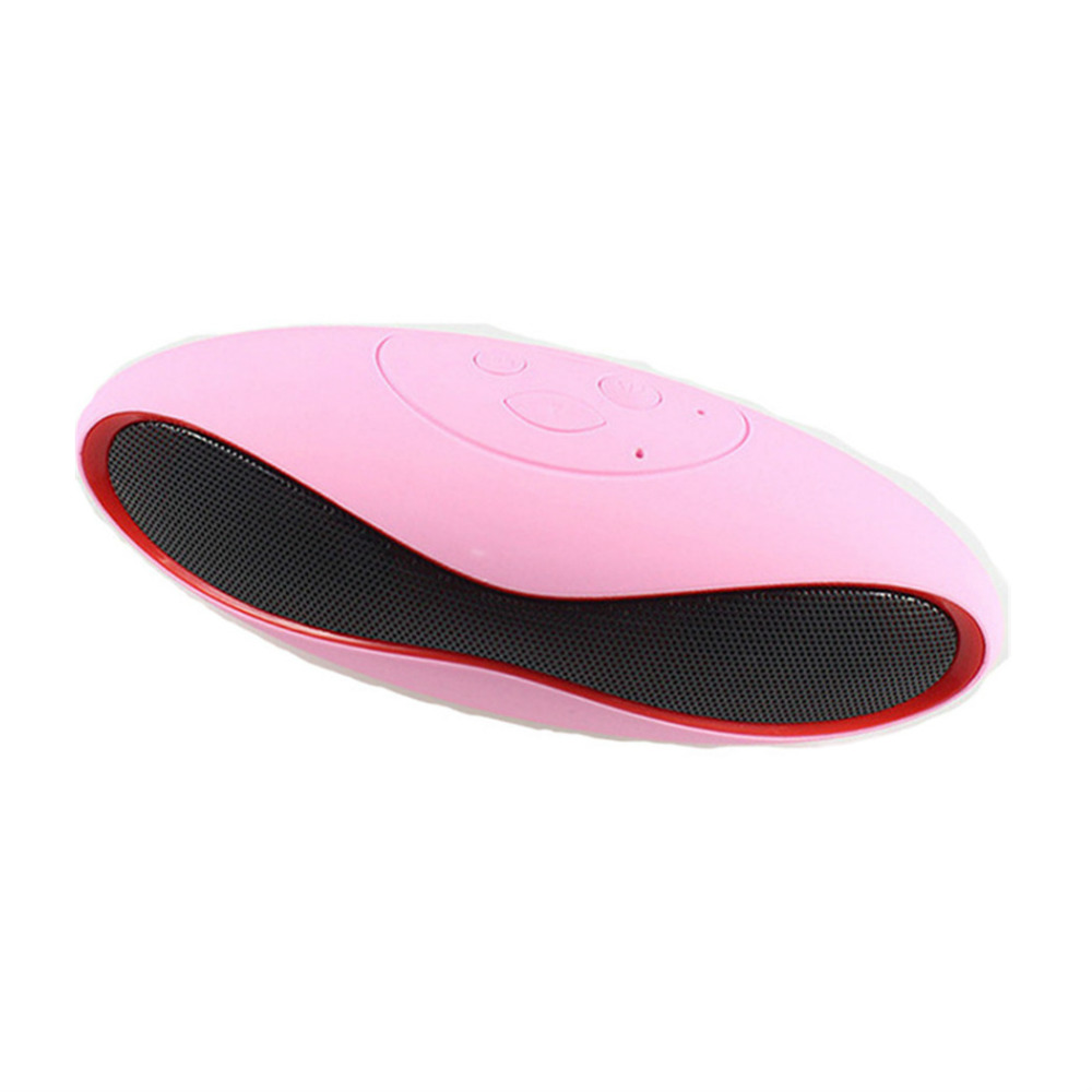 Pink Wireless  Radio Rugby Bluetooth Speaker Stereo Mic Bass FM Support 