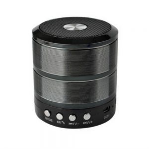 WS-887 Mini Speaker Metal (5 Colour) FM/AUX/BLUETOOTH/SD CARD/USB - BLACK