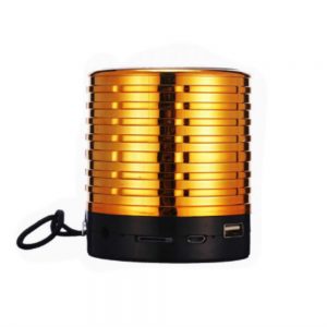 WS-889 Mini Speaker Metal (5 Colour) FM/AUX/BLUETOOTH/SD CARD/USB - GOLD