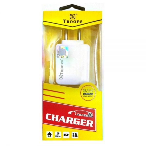 Troops Charger 3..4A Duel USB Ports (Micro USB) - Image 2