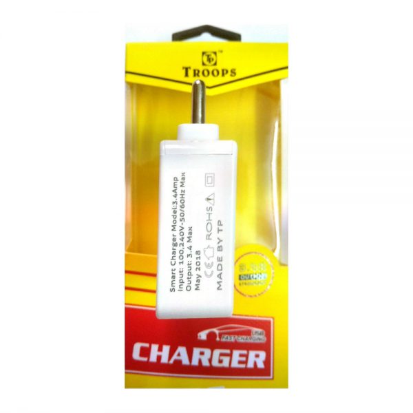 Troops Charger 3..4A Duel USB Ports (Micro USB) - Image 3