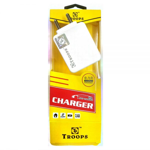 Troops Charger 3..4A Duel USB Ports (Micro USB) - Image 4