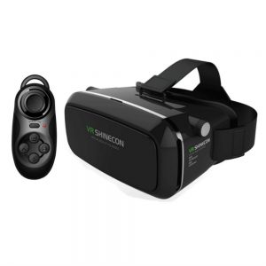 Shinecon VR Box with VR Joystick (Bluetooth Remote)