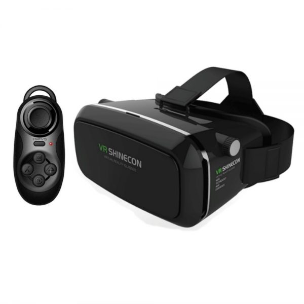 Shinecon VR Box with VR Joystick (Bluetooth Remote)