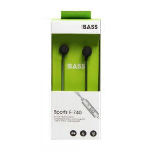 Sport F-740 Wired Earphone Pure Bass (In Ear ) 6 Months Warranty + Free Shipping