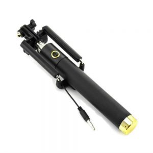 Selfie Stick Black and Gold (Aux) 6 Months Warranty + Free Shipping