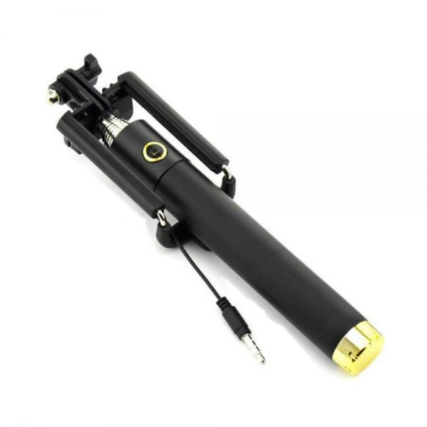 Selfie Stick Black and Gold (Aux) 6 Months Warranty + Free Shipping