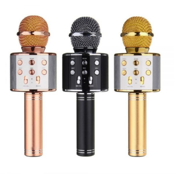 WS 858 Mic (Wireless Mic) Built-in Speaker - Karaoke Mic - Image 3