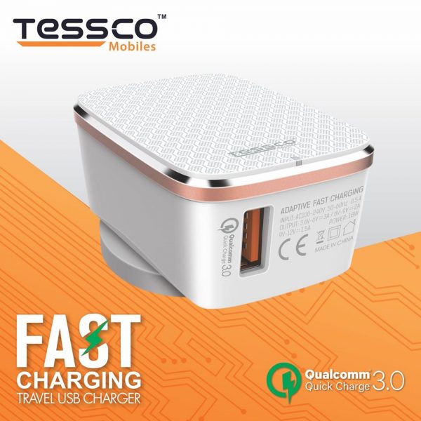 Tessco BC 203 A 18W 2.0A Charger Qualcomm 3.0 Single USB (6 Months Warranty) - Image 6