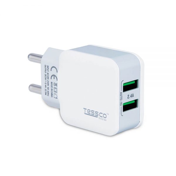 Tessco BC 204 2.4A Charger Dual USB (6 Months Warranty)