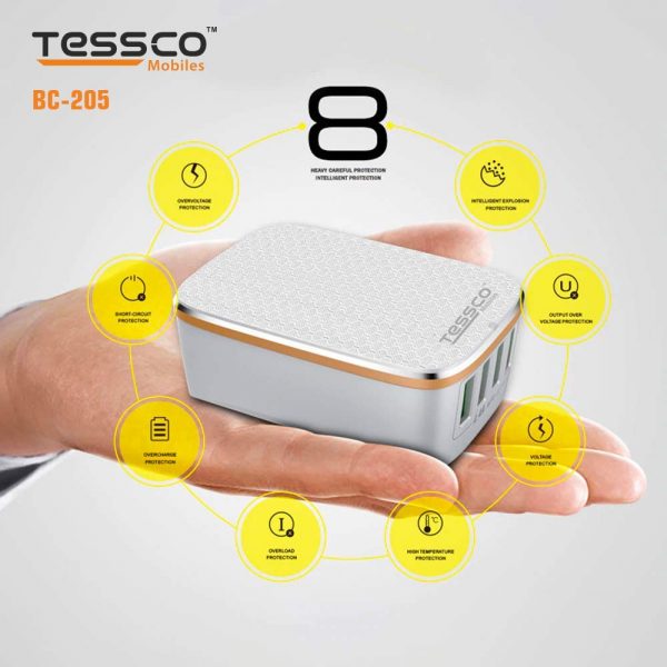 Tessco BC 205 4.4A Charger 4 USB Ports (6 Months Warranty) - Image 7
