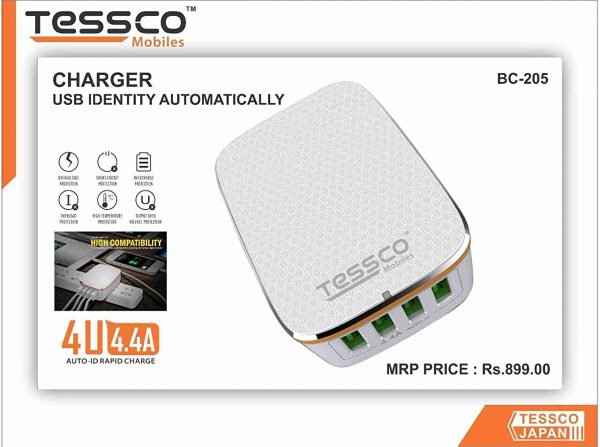 Tessco BC 205 4.4A Charger 4 USB Ports (6 Months Warranty) - Image 11