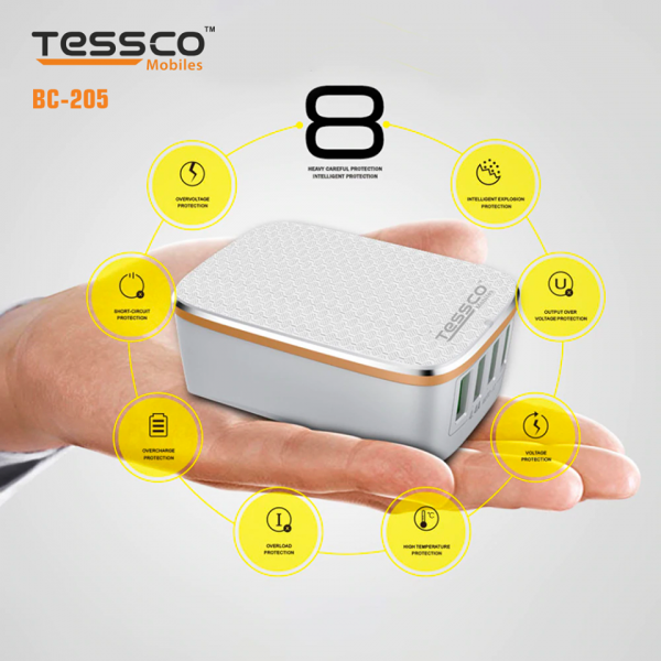 Tessco BC 205 4.4A Charger 4 USB Ports (6 Months Warranty) - Image 12