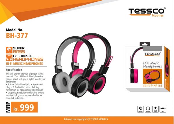 Tessco BH 377 Wired Headphone (6 Months Warranty) - Image 9