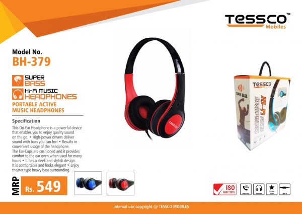 Tessco BH 379 Wired Headphone (6 Months Warranty) - Image 5