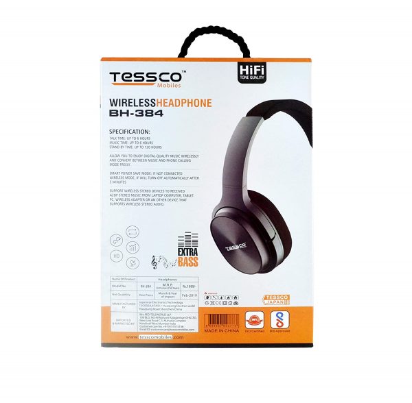 Tessco BH 384 Wireless Headphone (6 Months Warranty) - Image 4