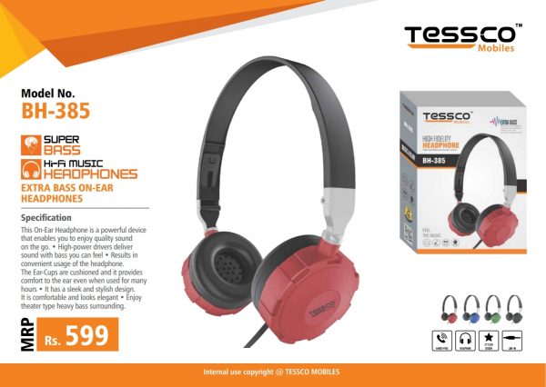 Tessco BH 385 Wired Headphone (6 Months Warranty) - Image 3