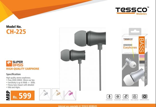 Tessco CH 225 Wired Earphone (In Ear) 6 months Warranty - Image 7
