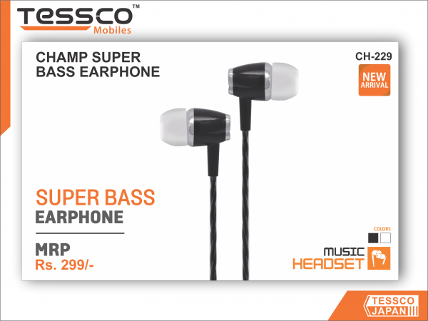 Tessco CH 229 Wired Earphone (In Ear) - Image 3