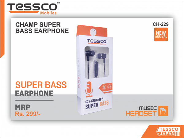 Tessco CH 229 Wired Earphone (In Ear) - Image 2