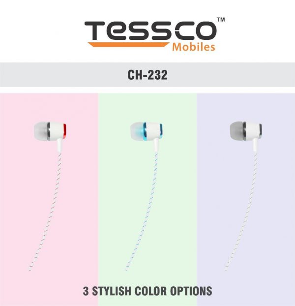 Tessco CH 232 Wired Earphone (In Ear) - Image 2