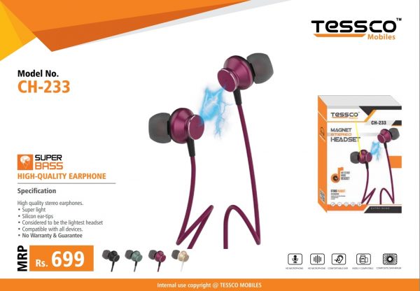 Tessco CH 233 Wired Earphone (In Ear) 6 months Warranty - Image 8