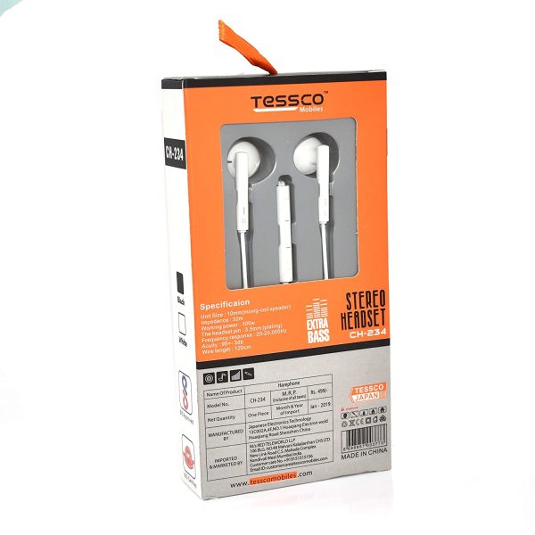 Tessco CH 234 Wired Earphone (In Ear) 6 months Warranty - Image 3