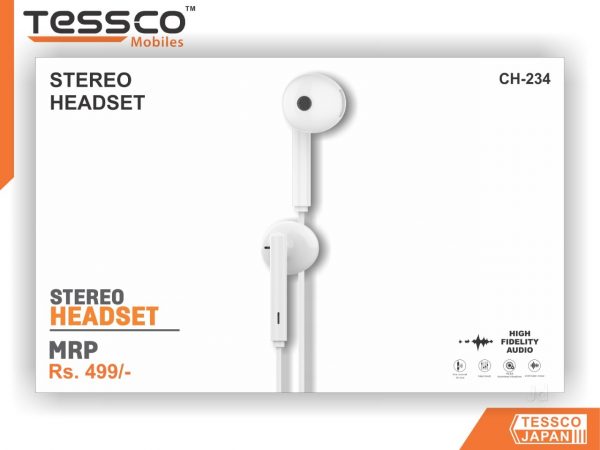 Tessco CH 234 Wired Earphone (In Ear) 6 months Warranty - Image 5