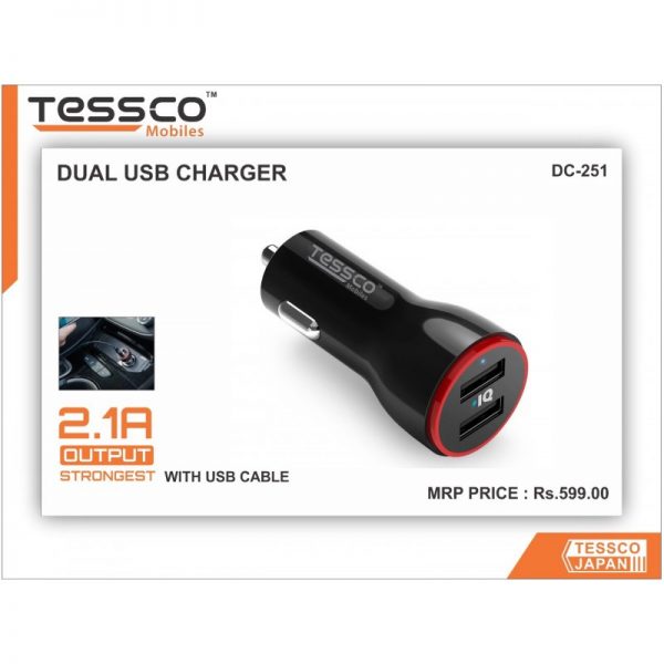 Tessco DC 251 2.1A Car Charger 2USB Ports (6 Months Warranty) - Image 7