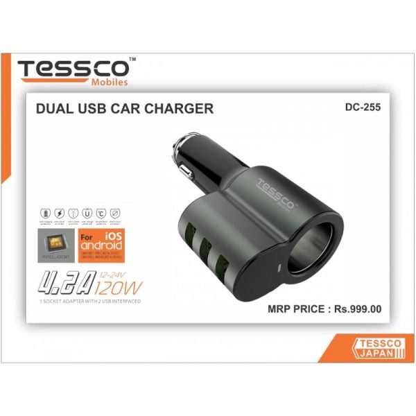 Tessco DC 255 5.2A Car Charger 3 USB Ports (6 Months Warranty) - Image 7