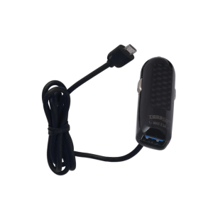 Tessco DC 256 2.1A Car Charger Single Port + Attached Micro USB Cable (6 Months Warranty)