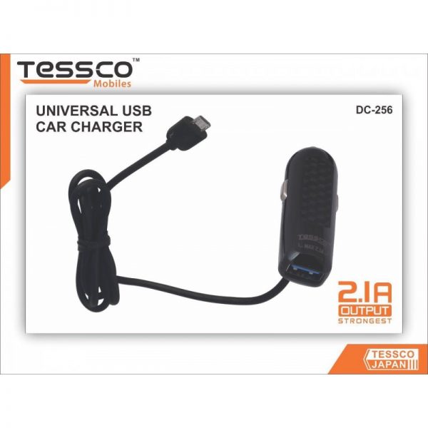 Tessco DC 256 2.1A Car Charger Single Port + Attached Micro USB Cable (6 Months Warranty) - Image 4