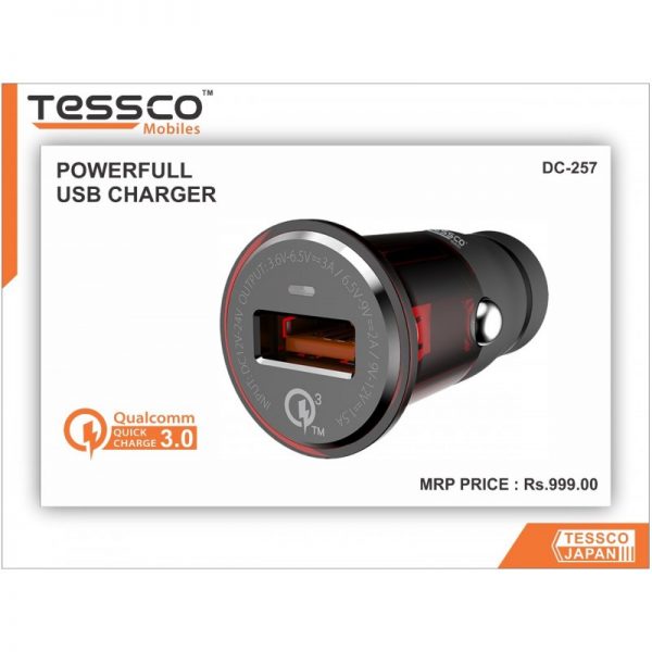 Tessco DC 257 3.0A Car Charger Qualcomm 3.0 Single USB (6 Months Warranty) - Image 7