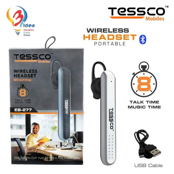 Tessco EB 277 Bluetooth Headset-Single Ear (6 Months Warranty) - Image 8
