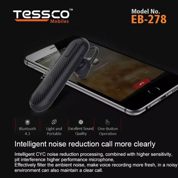 Tessco EB 278 Bluetooth Headset-Single Ear (6 Months Warranty) - Image 8
