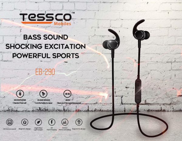 Tessco EB 290 Sports Bluetooth Earphone (6 months Warranty) - Image 5